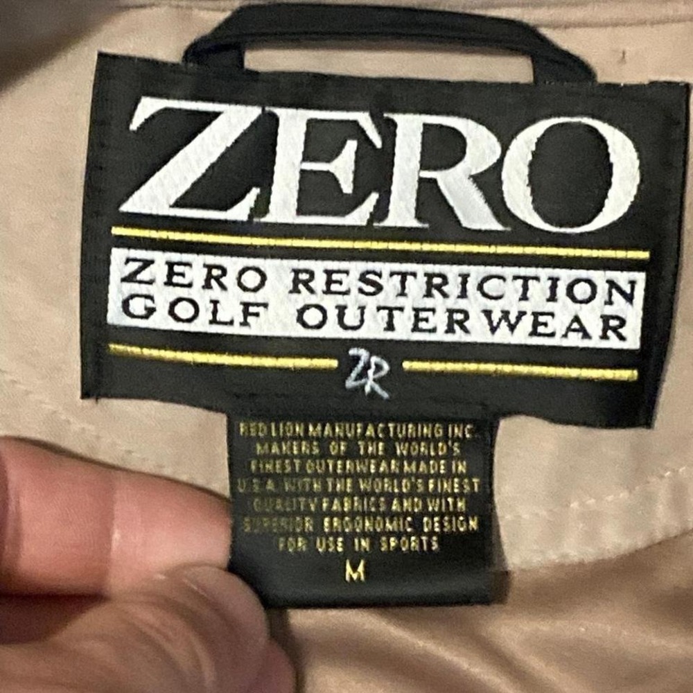 Zero restriction vintage 80s poly golf gilet embroidery khaki snaps - Picture 4 of 8